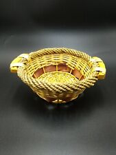 Ceste In Vimini Multifunzione 30Pz Mod.Naturale Con Manici E Intreccio 22x26cm