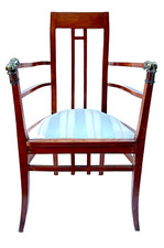 ❤️  COPPIA SEDIE POLTRONCINE 800 - 900 LIBERTY ART DECO LEGNO MASSELLO CURVATO