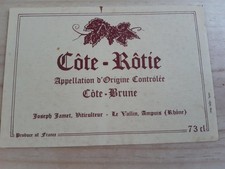 étiquette vin ancienne Côte