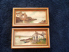 PAIRE HUILES SUR PANNEAUX