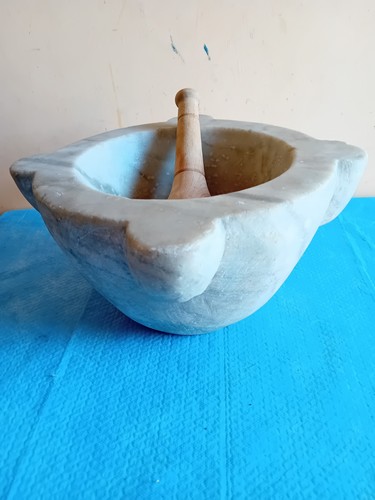 Mortaio marmo bianco - mortaio,