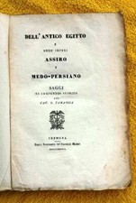 DELL’ANTICO EGITTO IMPERI ASSIRO E MEDIO PERSIANO CREMONA 1828