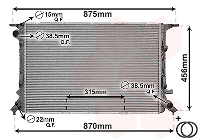 Radiatore acqua per audi - per,