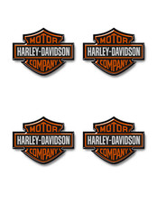 RESINATI 4 ADESIVI HARLEY DAVIDSON LOGO MOTOR  3D GEL CM 3 PERSONALIZZABILI