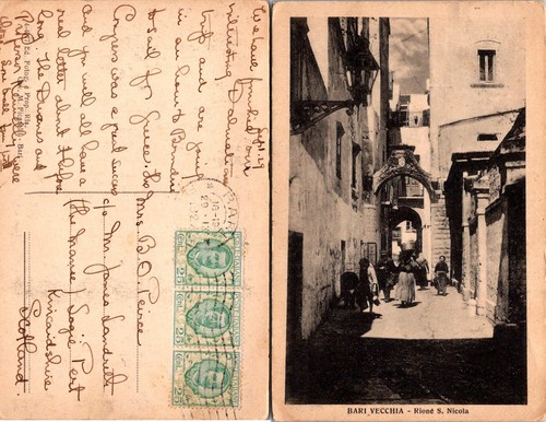 Cartolina epoca bari - cartolina, d'epoca