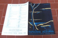 Spartito BIO BOCCOSI Rapsodia azzurra - FISARMONICA Farfisa 1953 PIANO
