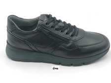 Scarpe uomo Nero Giardini I500870U sneakers lacci zip sportive casual pelle Blu