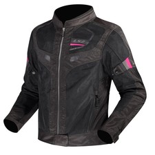 LS2 Garda Air Giacca Da Moto Donna (Nero/Rosa) Taglia: M