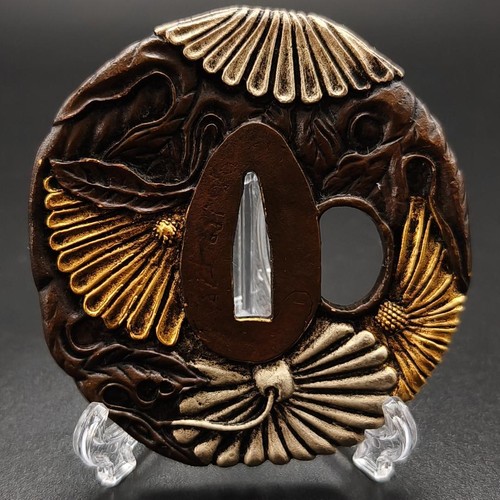 Foglia tsuba giapponese - di,