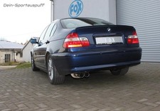 FOX Scarico Sportivo BMW 3er E46 320d berlina Touring Coupe Cabrio 2x76 Tondo
