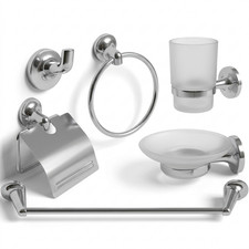 Set Da Bagno 6 Pezzi Cromato