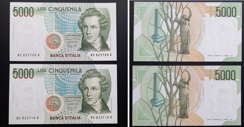 Banconote consecutive lire - banconote,