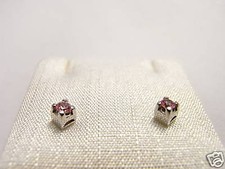 orecchini argento rosa 2,5 Earrings Swarovski stone