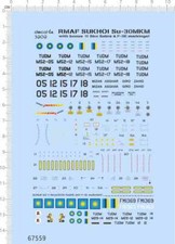 Decalcomanie 1/72 Malesia SU-30MKM per kit modellini 67559