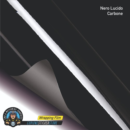 Pellicola adesiva nero lucido - adesiva,