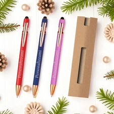 20 Penne a Sfera  in Alluminio Tattile Soft-Touch Incisione Laser Personalizzata