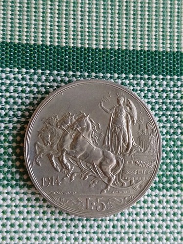 Iii 5 lire quadriga - -,
