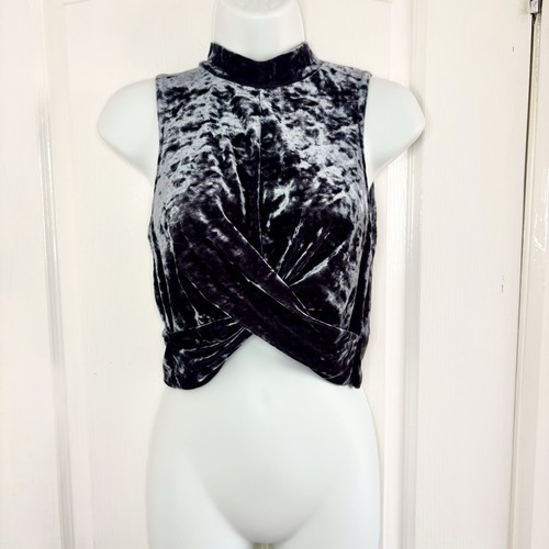 Topshop grey crushed velvet - topshop,