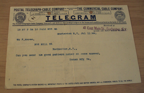 Antico telegramma - antico,