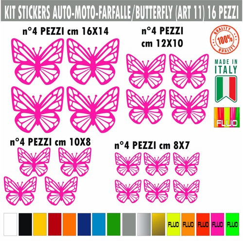 Kit adesivi farfalle - adesivi,