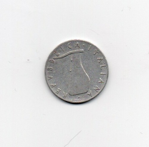 Moneta lire rara del - 5,