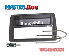 MASCHERINA RADIO UN DIN PER FIAT PANDA 2003 A 2011 + CHIAVETTE RADIO E SPINOTTO.
