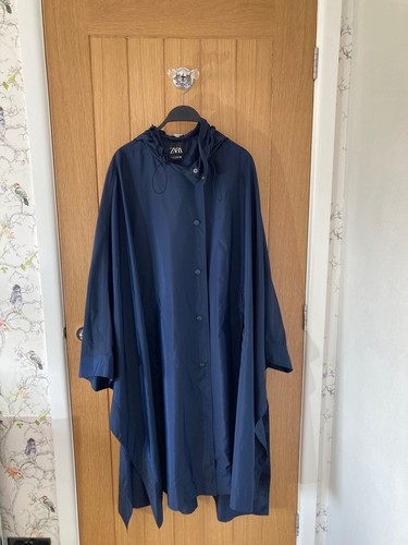 Poncho con cappuccio - blu, navy