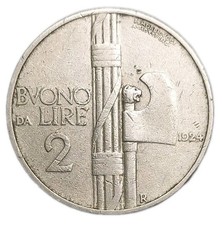 Moneta lire 1924 - 2,