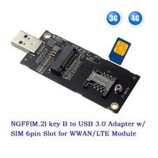 Adattatore NGFF M.2 chiave da B a USB 3.0 con slot SIM 6pin per modulo 3G 4G WWAN/LTE