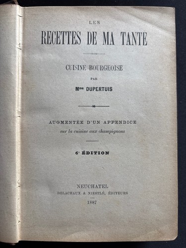 Les recettes tante mme - recettes, de