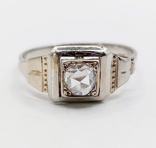 Anello serbatoio art - deco, oro