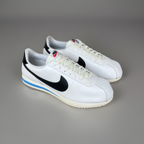 Nike cortez pelle bianco - bianco, e