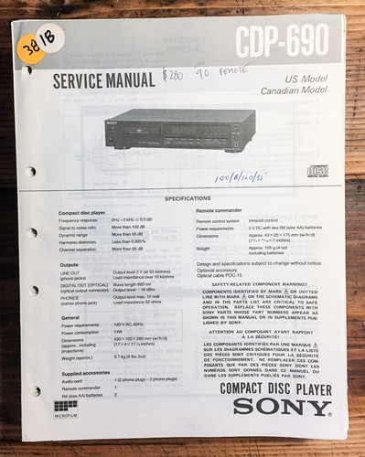 Sony cdp 690 lettore - cdp-690,