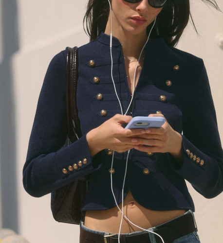 Zara giacca con bottoni - con, blu