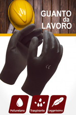 12 paia guanti da lavoro neri