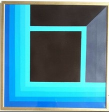 Horacio garcia rossi Tela 40x40 Autentica su foto del maestro