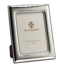 10x15 CORNICE PORTAFOTO in ARGENTO MASSICCIO 925 con retro in legno 10x15 * 7182