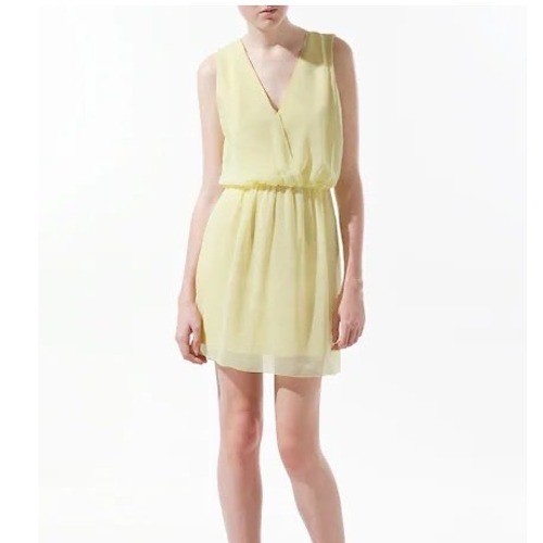 Zara mini abito donna giallo - mini,