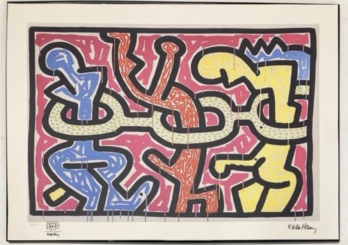 Lithographie keith haring - lithographie,
