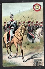 Cartolina Militare Cavalleria Lancieri alla Carica (AA137)