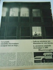 Publicité Advertising 1964  Calculateur comptable électronique E 200 Burroughs