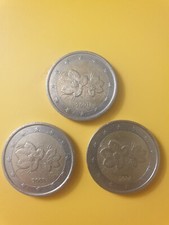 Rare Monete 2 Euro della Finlandia del 2004 2003 2001 Fiori di lampone antichi