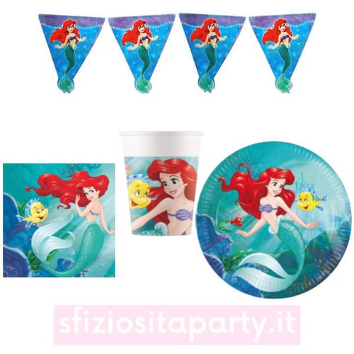 Kit festa ariel sirenetta - festa,