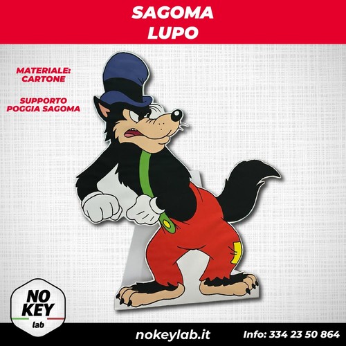 Sagoma cartone lupo - sagoma, in