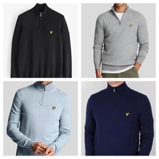 Maglione maglione Lyle and Scott da uomo con cerniera quarto 1/4 mezza cerniera