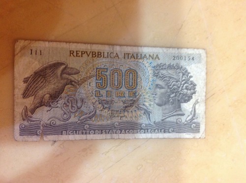 500 lire carta italiane - 500,