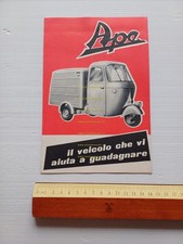 Piaggio Ape 150 AB4 versioni 1956 depliant italiano originale motocarro