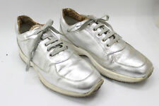 ALVIERO MARTINI scarpe donna tg 6 Europa 36 pelle argento S6868