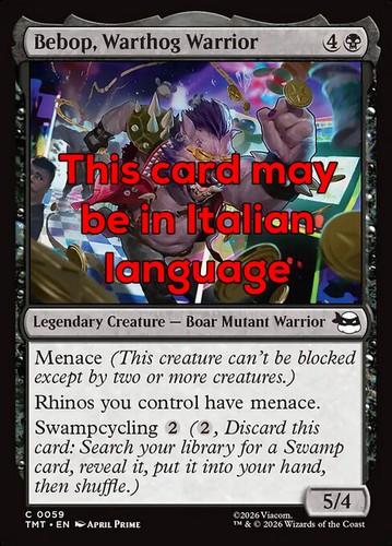 Mtg bebop warthog warrior - bebop,,