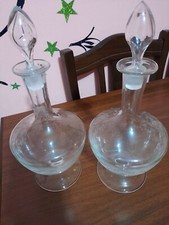  coppia di ampolle in Cristallo. vintage anni ‘60 h. 40 Cm Circa